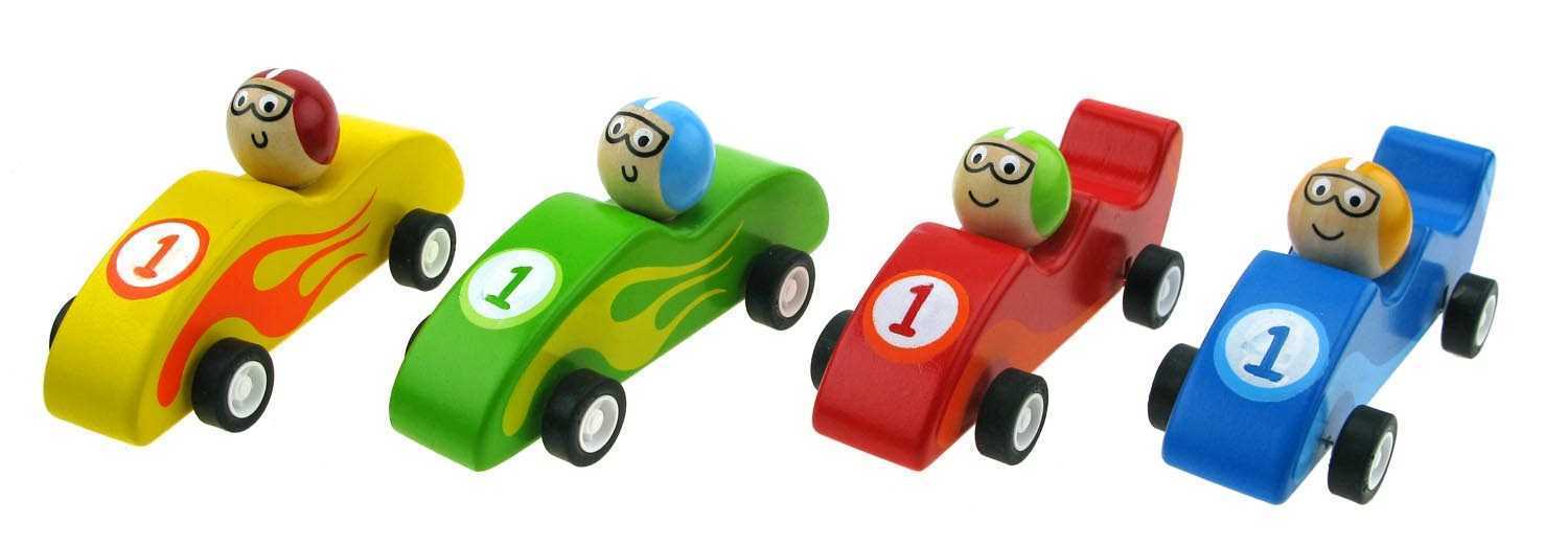 RACING CAR PULL BACK COLOUR SET OF 4 - Bamboo Sprout
